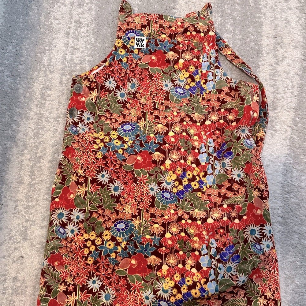 LUCY & YAK Mini Pini Dress: ORGANIC CORDUROY - Lyra Print - UK 6 US 2